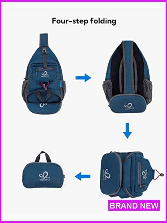 Packable Small Crossbody Sling Backpack Shoulder Chest Daypack Hiking Travel